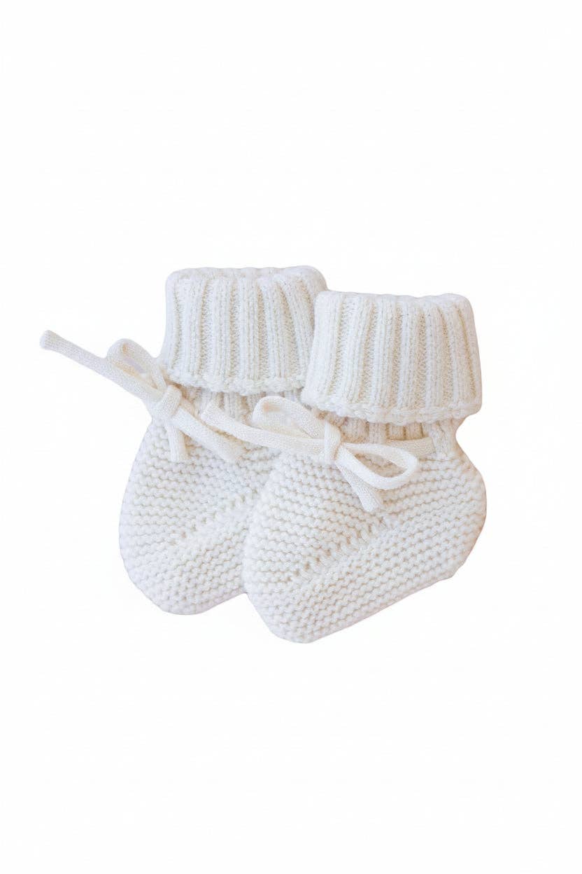 Knit Baby Booties | Ash — Caden Lane Baby Accessories